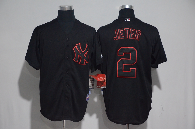 2017 MLB New York Yankees #2 Jeter Black Classic Jerseys->new york yankees->MLB Jersey